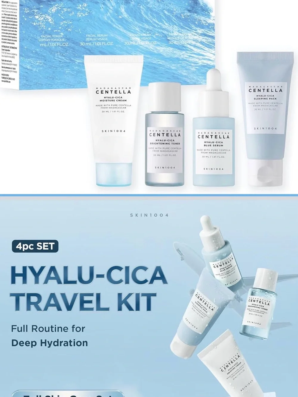 Madagascar Centella Hyalu-Cica Travel Kit - Blue